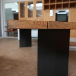 Riva1920 Esstische|Esstisch Sky-Briccola SM Platte Gewachst Gestell In Rautenform Irondust Lackiert Anthrazitgrau