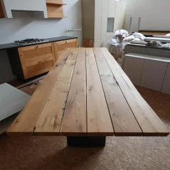 Riva1920 Esstische|Esstisch Sky-Briccola SM Platte Gewachst Gestell In Rautenform Irondust Lackiert Anthrazitgrau