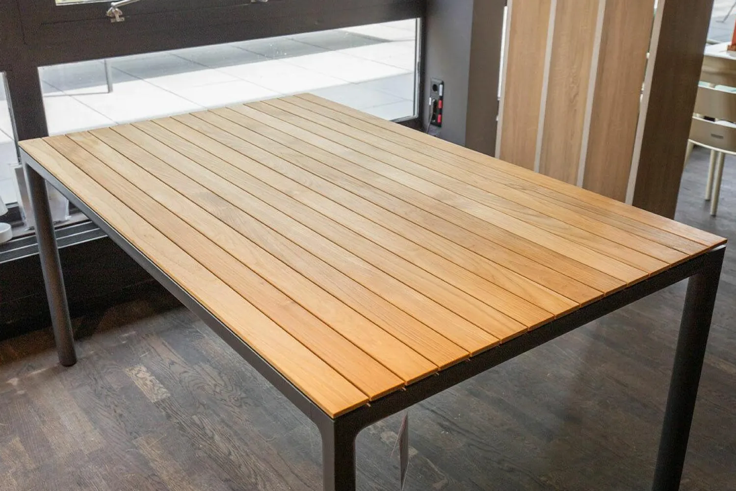 Solpuri Gartentische|Esstisch Soft Teak Outdoor Gestell Aluminium Anthrazit Pulverbeschichtet