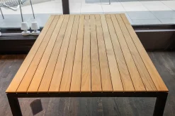 Solpuri Gartentische|Esstisch Soft Teak Outdoor Gestell Aluminium Anthrazit Pulverbeschichtet