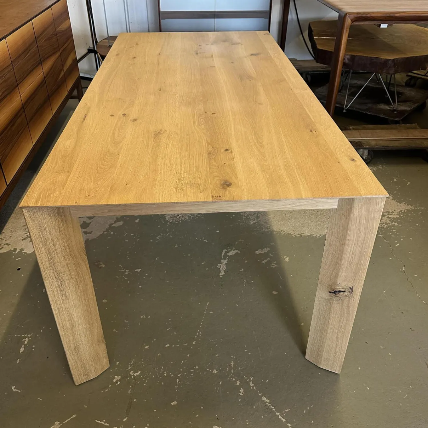 Scholtissek Esstische|Esstisch SR 1 Light Knorrige Eiche Puro Geölt Äste Mit Zinn Ausgegossen Inklusive Auszug