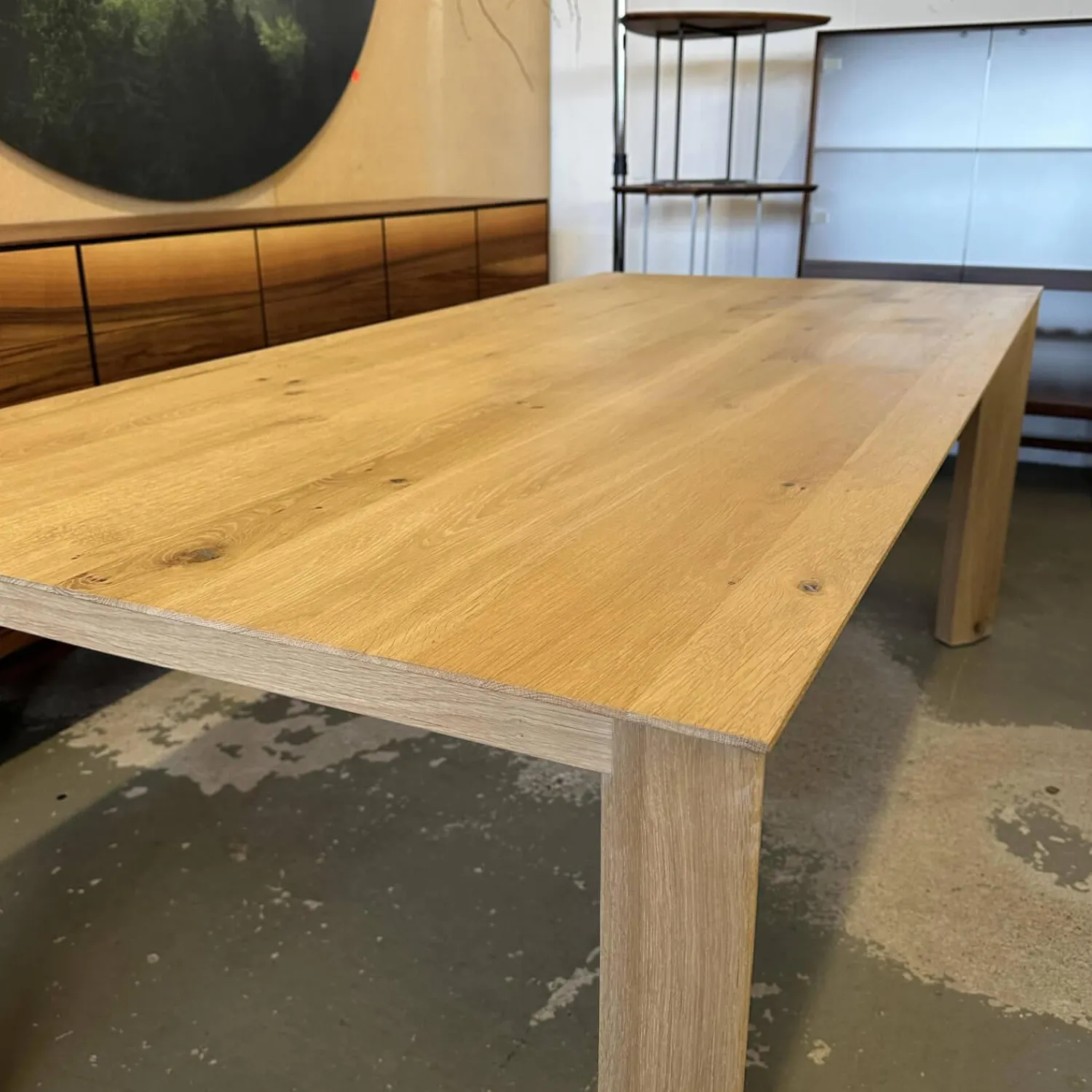 Scholtissek Esstische|Esstisch SR 1 Light Knorrige Eiche Puro Geölt Äste Mit Zinn Ausgegossen Inklusive Auszug