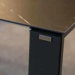 Hülsta Esstische|Esstisch T90 Platte Keramik Strom Nero Anthrazit Gestell Pulverbeschichtet Anthrazit Mit Auszug