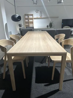 Team 7 Esstische|Esstisch Tak Eiche Naturöl Weiß Holzfuß Mit 100cm Auszug