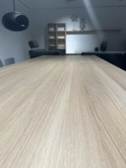 Team 7 Esstische|Esstisch Tak Eiche Naturöl Weiß Holzfuß Mit 100cm Auszug