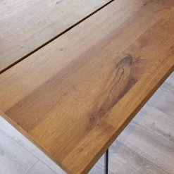 Scholtissek Esstische|Esstisch Talio 2020 Knorrige Eiche Rustiko Natur Geölt Mittelfuge Äste mit Harz Ausgegossen