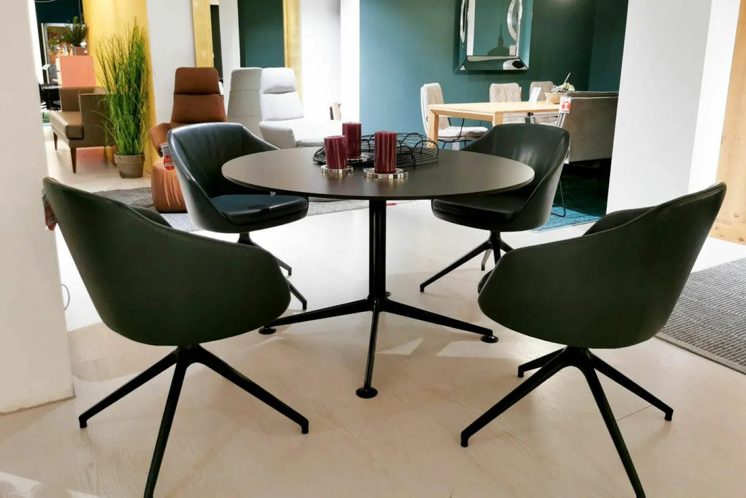 Formvorrat Esstische|Esstisch Tavolo Alu Compact-Schichtstoff Schwarz