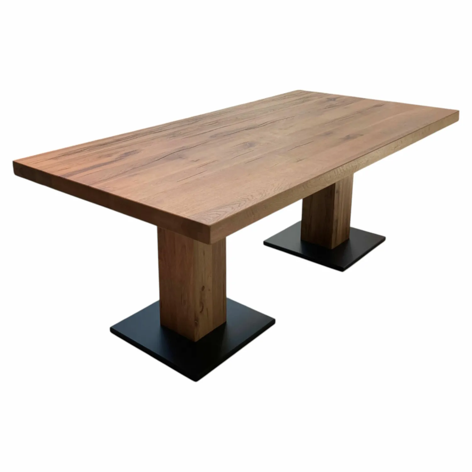 Musterring Esstische|Esstisch Thabea 389344080 Balkeneiche Natur Gestell Metall Schwarz