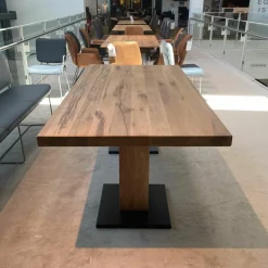 Musterring Esstische|Esstisch Thabea 389344080 Balkeneiche Natur Gestell Metall Schwarz