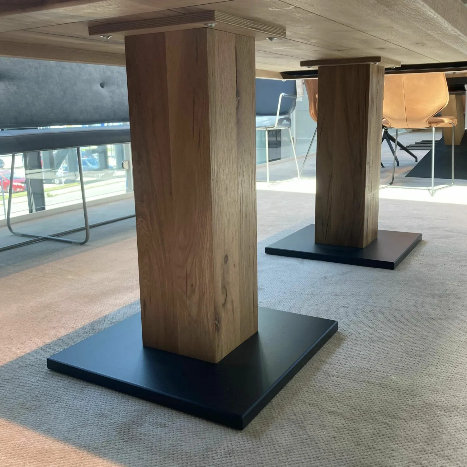 Musterring Esstische|Esstisch Thabea 389344080 Balkeneiche Natur Gestell Metall Schwarz