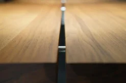 Zoom by Mobimex Esstische|Esstisch Tix Schwarznuss Natur Geölt Gestell Rohstahl Geölt