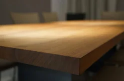 Zoom by Mobimex Esstische|Esstisch Tix Schwarznuss Natur Geölt Gestell Rohstahl Geölt