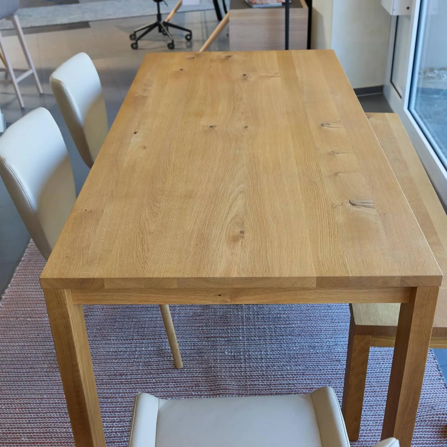 Scholtissek Esstische|Esstisch Varus Knorrige Eiche Mit Harz Ausgegossen Gestell Stollenfüße Passend Ausziehbar Ohne Stühle Und Bank