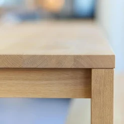 Scholtissek Esstische|Esstisch Varus Knorrige Eiche Mit Harz Ausgegossen Gestell Stollenfüße Passend Ausziehbar Ohne Stühle Und Bank