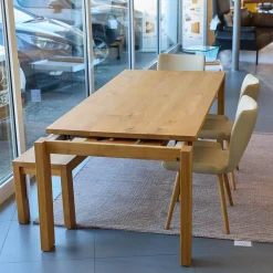 Scholtissek Esstische|Esstisch Varus Knorrige Eiche Mit Harz Ausgegossen Gestell Stollenfüße Passend Ausziehbar Ohne Stühle Und Bank