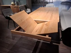 Voglauer Esstische|Esstisch Vgalvino Wildeiche Rustico Schwarz Geölt mit 2 Tischverlängerungen