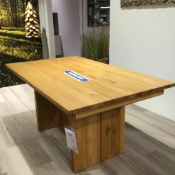 Wimmer Esstische|Esstisch Waldsee Wangenesstisch Asteiche Natur Gestellauszug Einhandtechnik