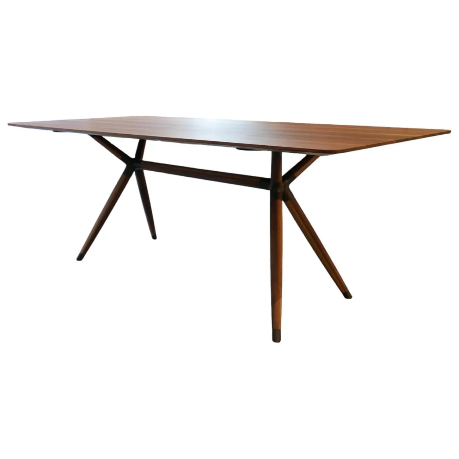 Zoom by Mobimex Esstische|Esstisch X2 Platte Schwarznuss mit Splint Geölt Beine X-Förmig