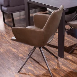 Musterring Essgruppen|Esstischgruppe MR Navarra Platte Dekton Laos Industrial Metallgestell Mit 6 Stühlen