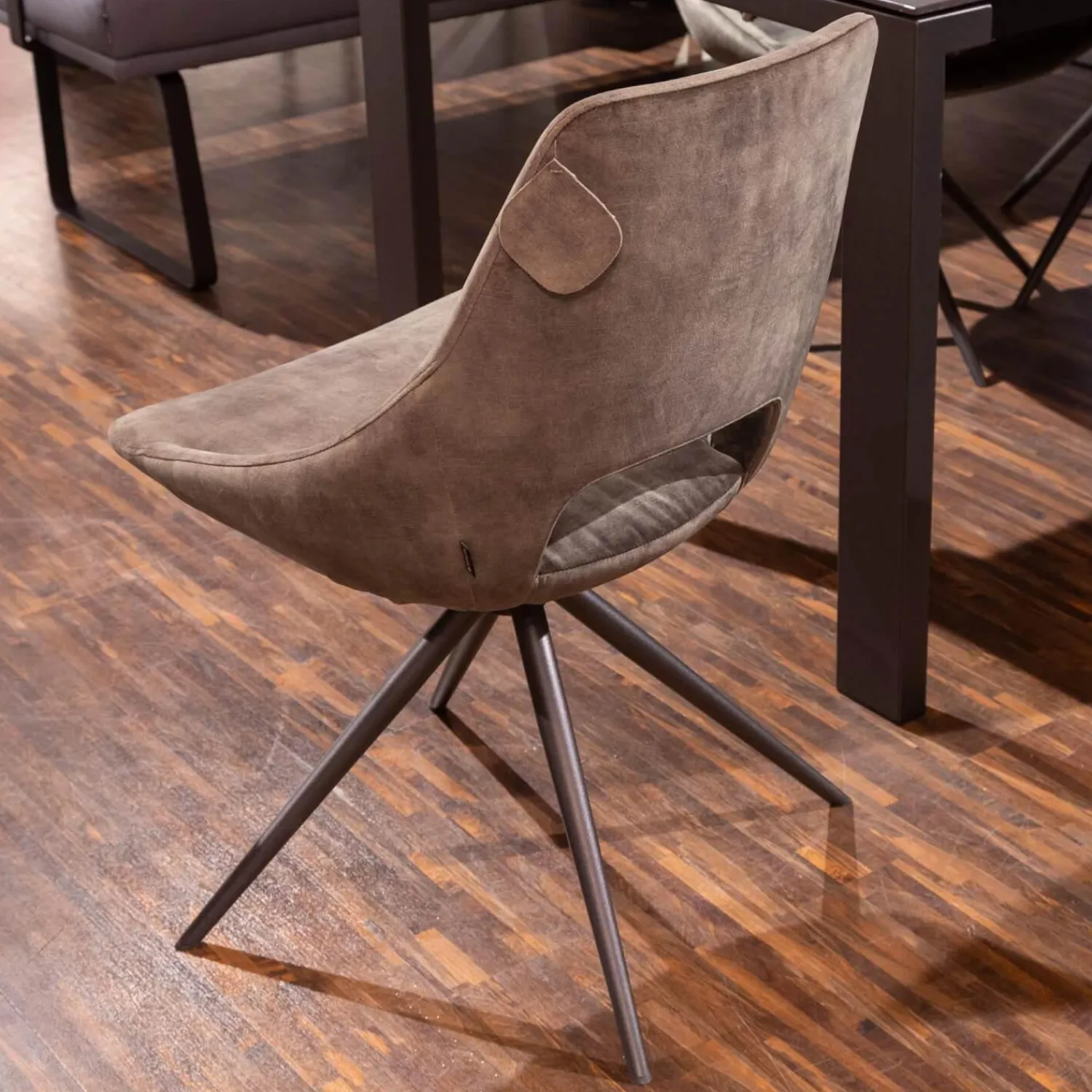 Musterring Essgruppen|Esstischgruppe MR Navarra Platte Dekton Laos Industrial Metallgestell Mit 6 Stühlen