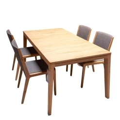 Team 7 Essgruppen|Esstischgruppe Mylon Mit 4 Stühlen Kernbuche Mit Einlegeplatte