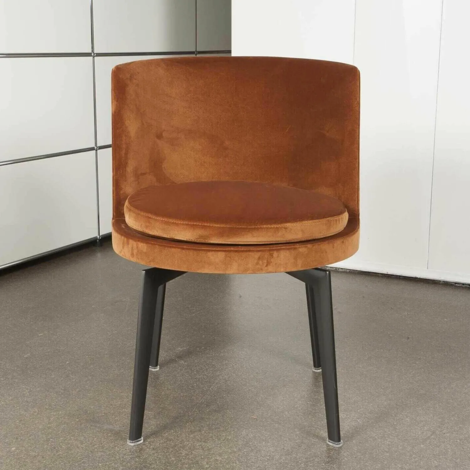 Flexform Einzelstühle|Esszimmerstuhl Feel Good Stoff Eldorado Orange