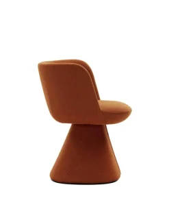 B&B Italia Stuhlsets|Esszimmerstuhl Flair O Stoff Satin Adria Orange Innenrahmen Stahlrohre Und Fließgepresstes Aluminium