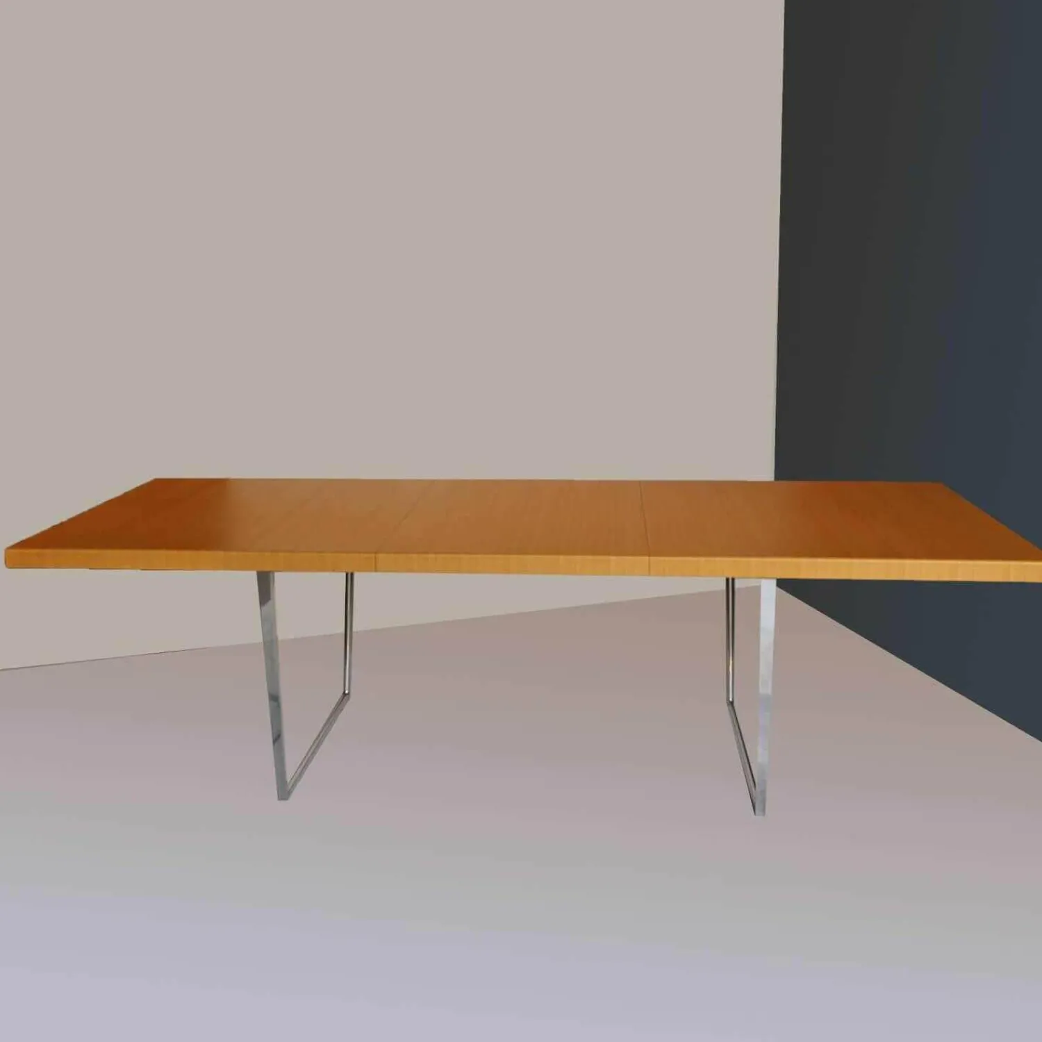 Vitra Esstische|Extendable Dining Table Tischplatte Furnier Eiche Natur Gestell Aluminium Mit Auszug