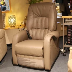 himolla Fernsehsessel|Fernsehsessel Kassel Bezug Leder 71 Torro Vulkan Braun Füße Rollen Kunststoff Schwarz