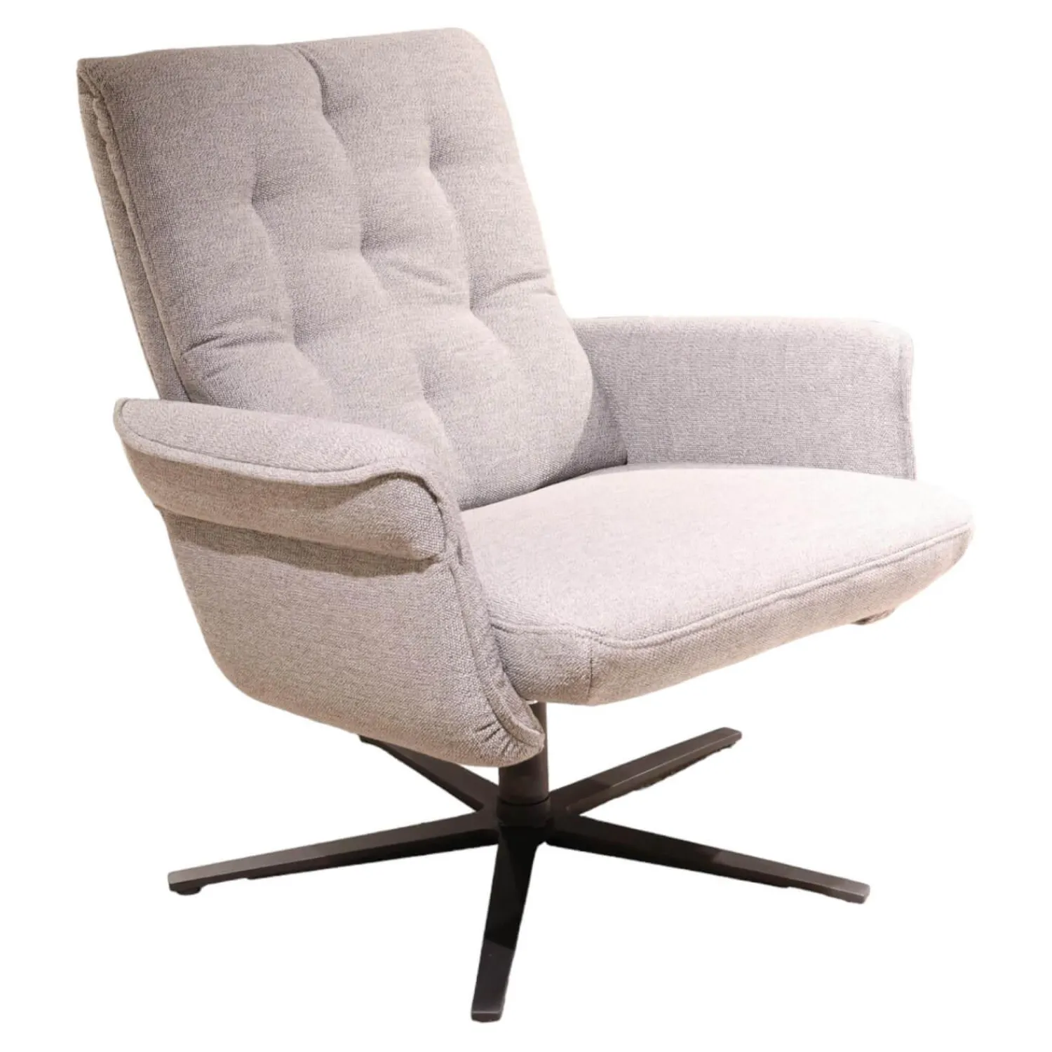 himolla Fernsehsessel|Fernsehsessel Pete Modell 7826 32 V14 Stoff Q2 Fashio Gletscher Hellgrau Sternfuß pulverbeschichtet Anthrazit