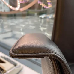 Walter Knoll Relaxsessel|FK Schalensessel 6726-3GS Bezug Leder Rodeo Soft 1360 Black Drehgestell Schwarz Matt