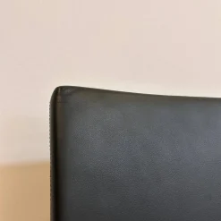 Walter Knoll Einzelstühle|Freischwinger George 1572 Leder Congress 251 Black Schwarz Gestell Rundrohrstahl Hochglanz Verchromt