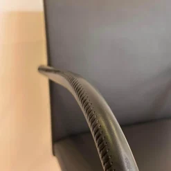 Walter Knoll Einzelstühle|Freischwinger George 1572 Leder Congress 251 Black Schwarz Gestell Rundrohrstahl Hochglanz Verchromt