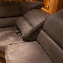 Steinpol Polstergruppen|Funktionseckgarnitur Relaxa 5 0 Stoff Herkules Steel 44 D Schwarz Aluminium Säulenfuß Und Drehteller Edelstahl