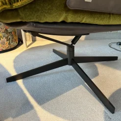 Bielefelder Werkstätten Fernsehsessel|Loungesessel|Funktionssessel Daron Stoff B Emilia 232 Grün Schale Leder Java Braun Sternfuß Bronze Schwarz Matt Mit Hocker