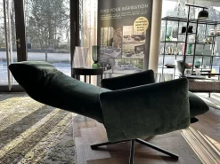 Bielefelder Werkstätten Relaxsessel|Funktionssessel Heavens Place Stoff Carlucci City Velvet CA7832 087 T Grün Sternfuß Metall Schwarz