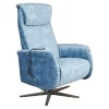 Carina Relaxsessel|Funktionssessel Noah M Blau Sternfuß Schwarz Verstellbar