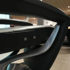 Koinor Relaxsessel|Funktionssessel Yoko No 12 VM Leder C Classic Pepper Schwarz Grau Gabel Alu Matt Schwarz