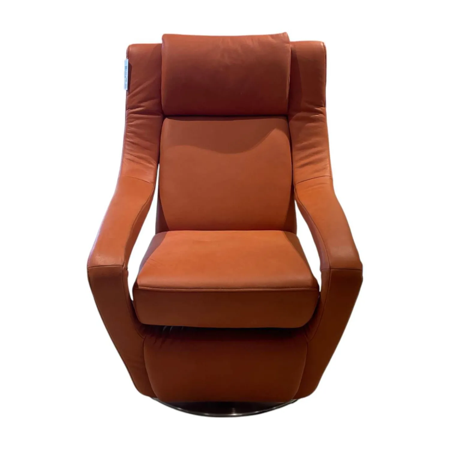 Koinor Relaxsessel|Funktionssessel Yoko No2 Leder C Revolution Paprika Orange Drehteller Nickel Satiniert Motorisch Verstellbar