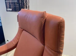 Koinor Relaxsessel|Funktionssessel Yoko No2 Leder C Revolution Paprika Orange Drehteller Nickel Satiniert Motorisch Verstellbar