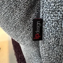 IP Design 2-Sitzer-Sofas|Funktionssofa Clou Bezug Stoff 8 Mara Grau Kufe Metall Matt Schwarz Sitz Drehbar Mit Liegefunktion