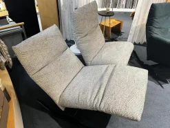 Bullfrog 2-Sitzer-Sofas|Funktionssofa Rockfrog Outdoor Stoff Sprinkle Natur 1404 30 Creme Schwarz Gestell Schwarz Feinstruktur