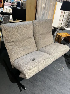 Bullfrog 2-Sitzer-Sofas|Funktionssofa Rockfrog Outdoor Stoff Sprinkle Natur 1404 30 Creme Schwarz Gestell Schwarz Feinstruktur