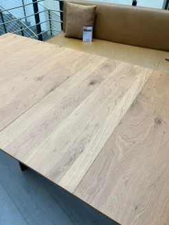 K+W Esstische|Funktionstisch Vari Platte Echtholzfurnier Asteiceh Natur Wangen MDF Schwarz Struktur Mit Synchronauszug