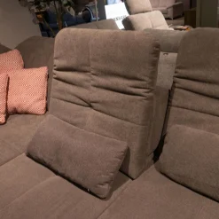 Modulmaster Wohnlandschaften|Funktions-Wohnlandschaft MM MP1044 Stoff Belle Grey Grau Fuß Metall Hochglanz Inklusive Kissen