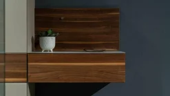 Team 7 Garderoben|Garderobe Nussbaumholz Massiv Geölt Spiegel Glas