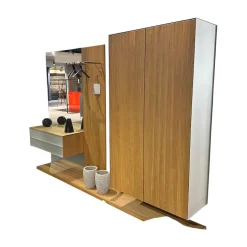 Team 7 Garderoben|Garderobe Eiche Naturöl Und Glas Pearl Weiß Inklusive 4 Schuhfächer Aus Holz