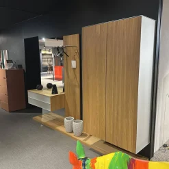 Team 7 Garderoben|Garderobe Eiche Naturöl Und Glas Pearl Weiß Inklusive 4 Schuhfächer Aus Holz