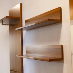 Musterring Garderoben|Garderobe Kira 24728 Nussbaum Nova Lack Terra Hochglanz Grau Griffe Metall