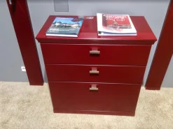 Musterring Garderoben|Garderobe Korsika Lack Dark Red Rot Griffe Metall